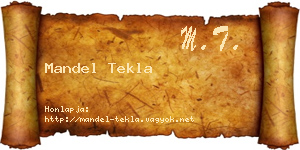 Mandel Tekla névjegykártya